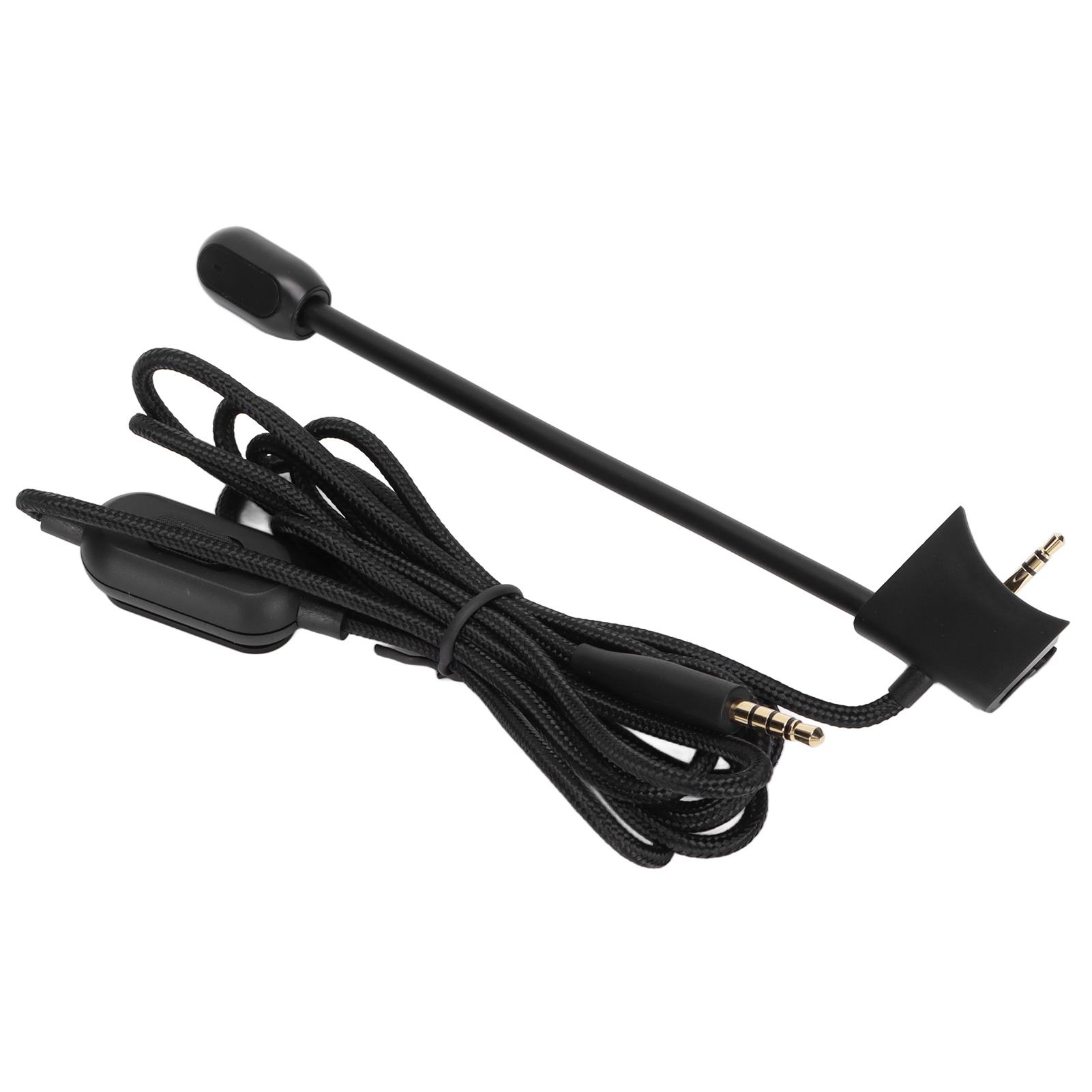 

Gaming Headset Microphone Cable Adjustable Volume Replacement Wireless Headphone Cable with Mute Switch for QC35