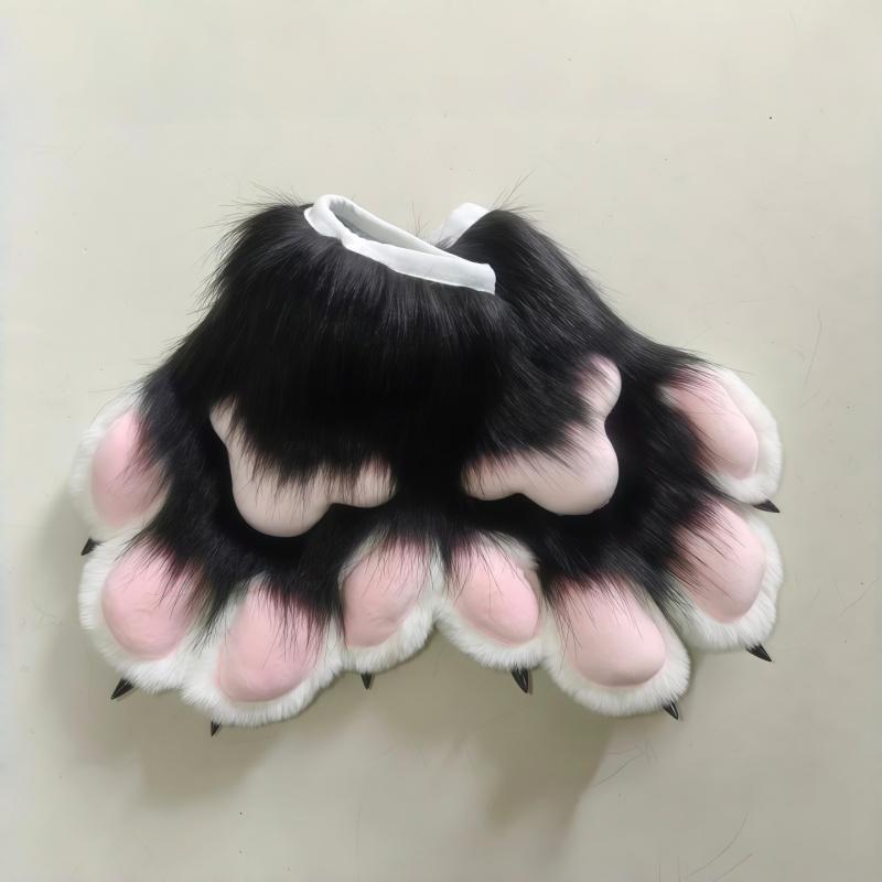 Γάντια Fursuit Γούνινα Γάντια Με Σφυρίχτρες Μαλακή Βελούδινη Αξεσουάρ Fursuit Παιδικό Cosplay Γάντια Ζώων Αξεσουάρ Πάρτι