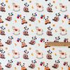 0.5/1/2 Yards Cute Cartoon Panda Printed Pure Cotton Fabric for Children's Clothing Pajamas Dresses Handmade DIY Sewing Fabrics