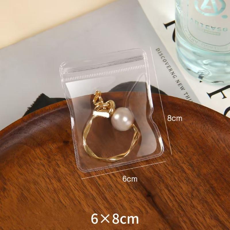 4 Sizes PVC Anti-Oxidation Clear Jewelry Organizer Earring Ring Necklace Storage Bags Travel, Anti Tarnish Protect Jewelry