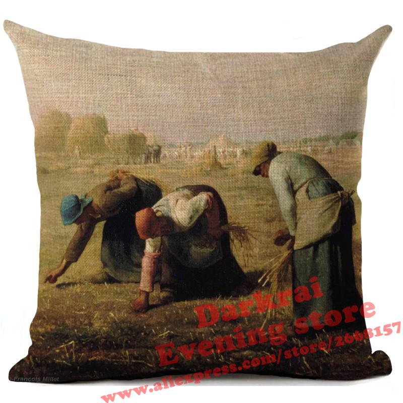 Mona Lisa Smile Art Cushion Cover Renaissance Oil Painting Style Decor Living Room Sofa Throw Pillows Home Decoration Pillowcase