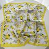 70cm Square Lemon Print Yellow Soft Satin Scarf Casual Elegant Thin Breathable Neck Women Windproof Head Wrap Hair Scarves 2025