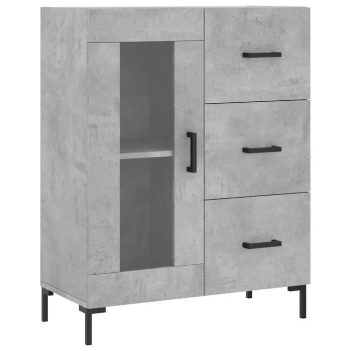 VidaXL Buffet gris béton 69,5x34x90 cm bois d'ingénierie 828048