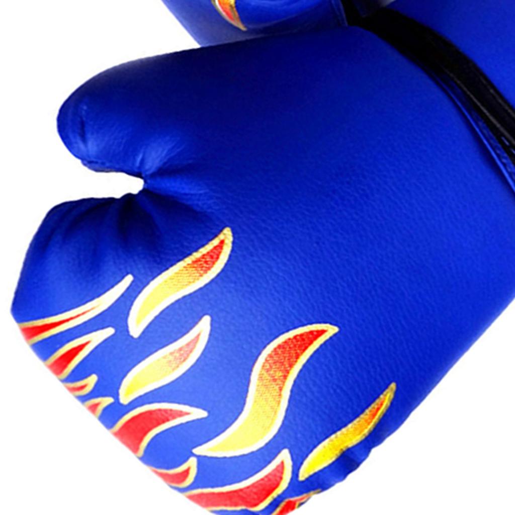 Guantoni da Boxe per Bambini per Combattimento Professionale Guantoni da Allenamento di Boxe Giovanile Guantoni Spessi in PU per Pugno Sacca Blu