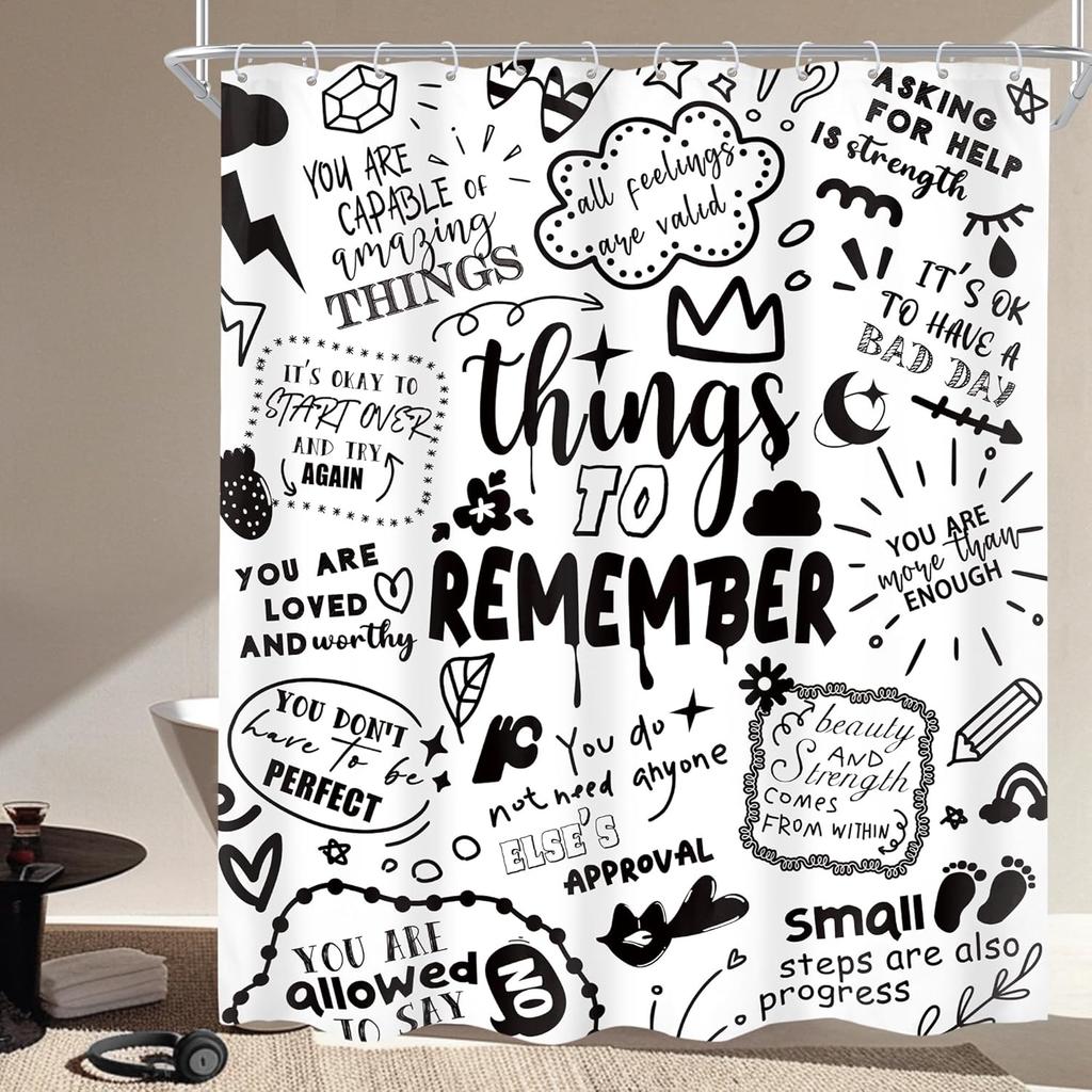 Kids Shower Curtain Cute Cartoon Alphabet ABC Sea Animal Blue Educational Ocean Bathroom Curtain Set Baby Boys Girls BathCurta