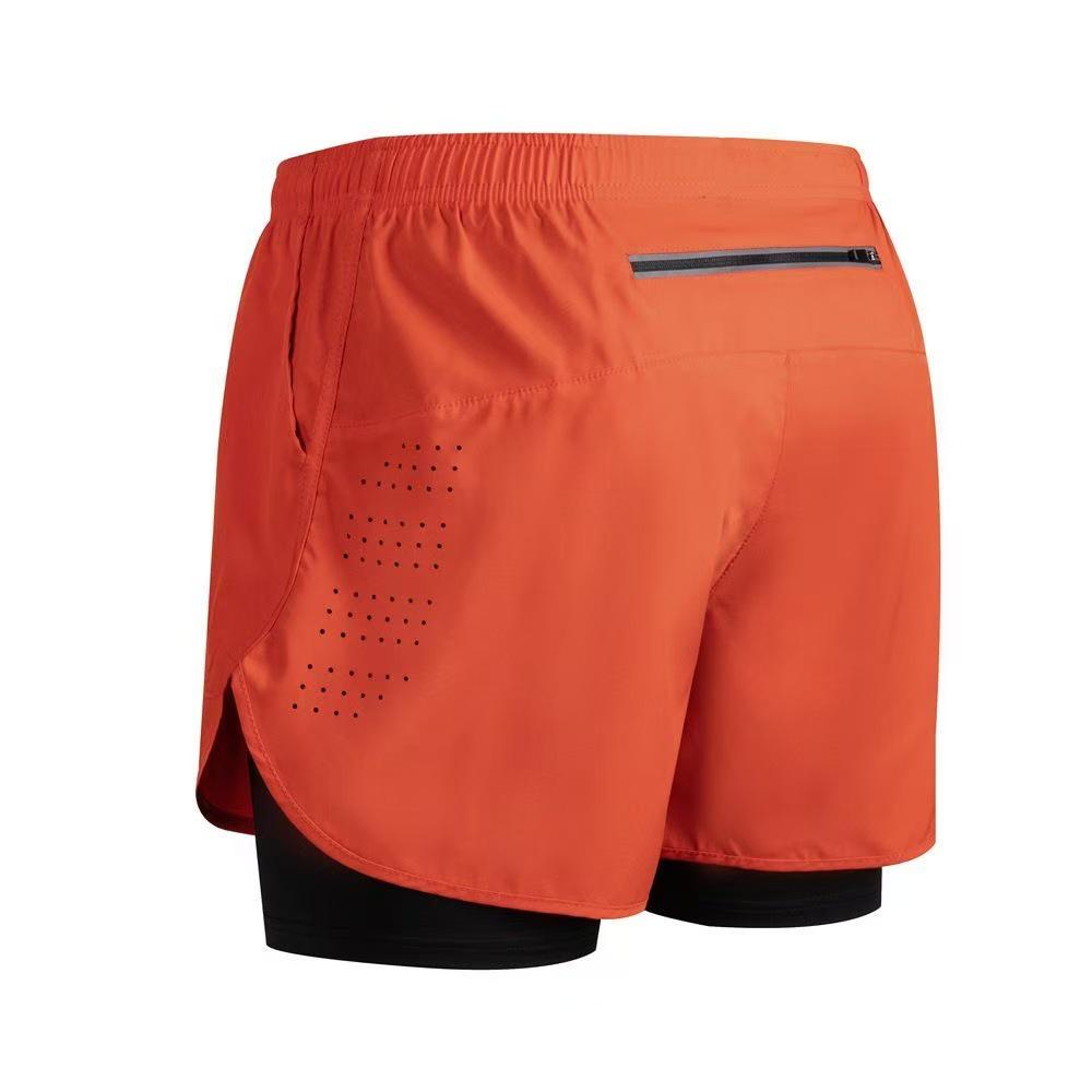 Herren-Zwei-in-Eins-Laufshorts mit Schnelltrocknung und Anti-Exposure-Futter