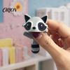 Raccoon Shaped Decoration 3D Printed Figurine with Movable Joints, Cute Articulated Smooth Edge Animal Desktop Ornament, Stress Relief Toy for
