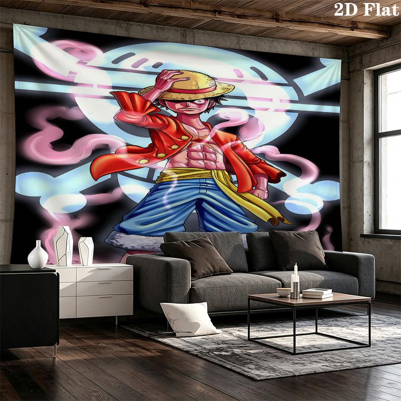 One Piece Monkey D Luffy Wall Tapestry Aesthetic Wall Hanging Printed Fabric Blanket Decorative Tapestries For Bedroom Living Room Home Decor