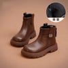 Children's and Girls' Autumn and Winter Martin Boots 2025 Foreign Style Versatile Princess Short Boots Fashion Baby Leather Boots Versatile Waterproof