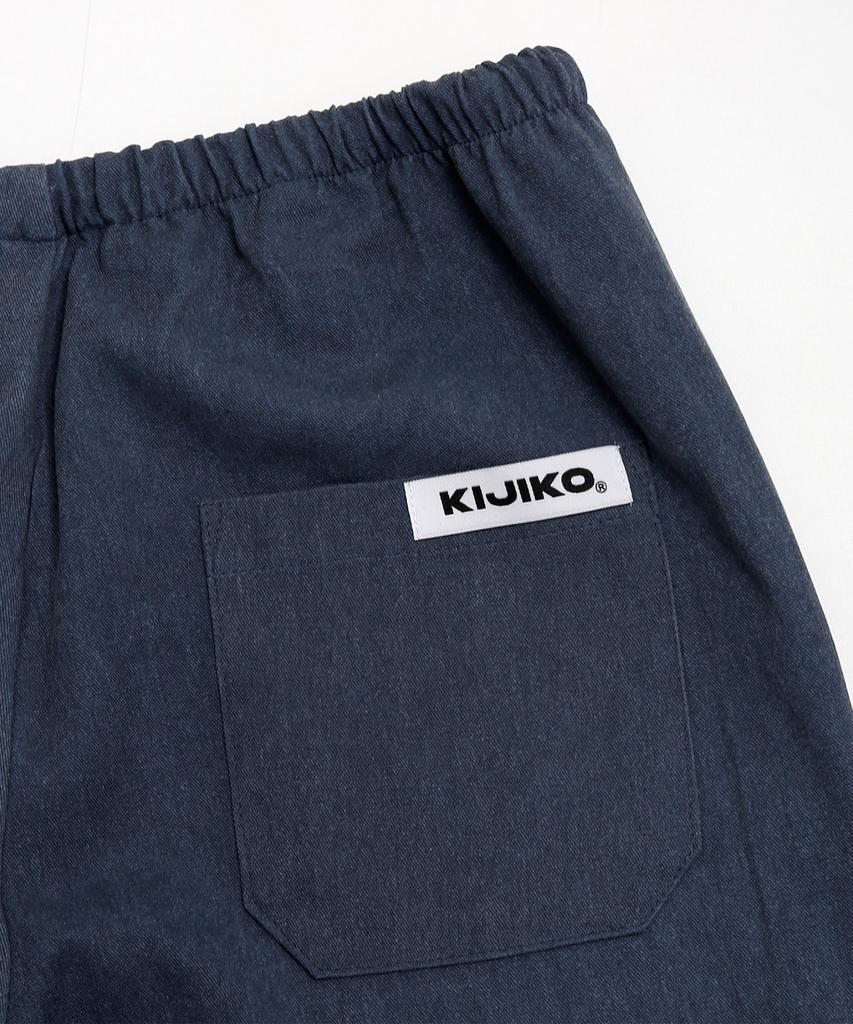 KIJIKO Ke613. Move Pigment Wide Pants Navy
