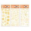 3 Sheets Scrapbook Stickers Self-Adhesive Gold Glitter Decals Family Gift Packaging Letter DIY Craft Office Art Decoration