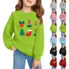 Christmas Day Girls Round Neck Pullovers For Kids Printed Baby Tops