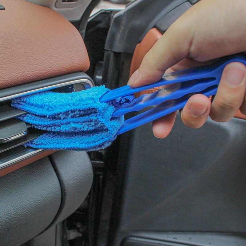 3-in-1 Car Vent & Blind Cleaning Brush with Dust Removal Cloth