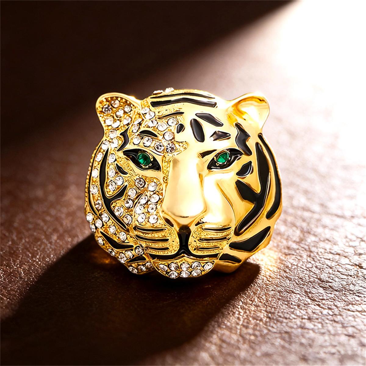 

1Pc Retro Creative Tiger Head Brooch Punk Cool Pin Unique Trendy Jewelry Accessories Party Birthday Gift Trendy Dominance 2026