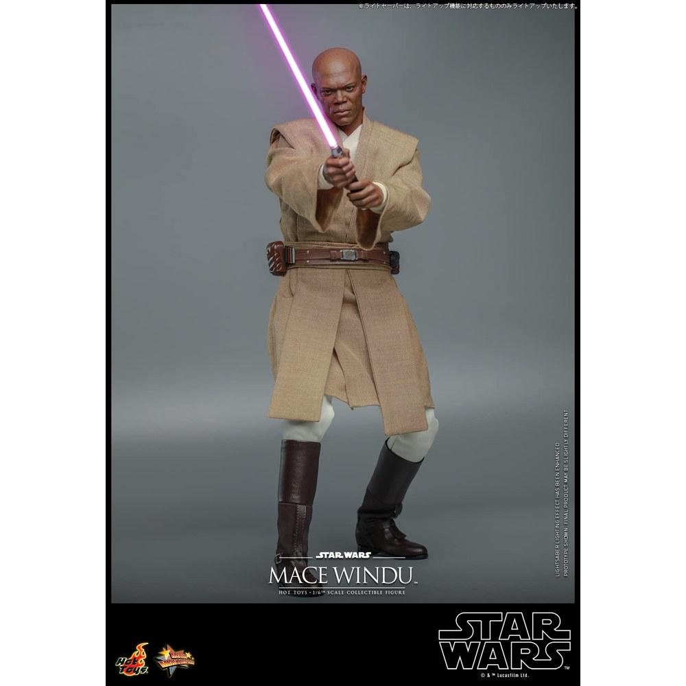 Hot Toys Movie Masterpiece Star Wars Episode II Attack of the Clones Mace Windu 1/6 Scale Figure