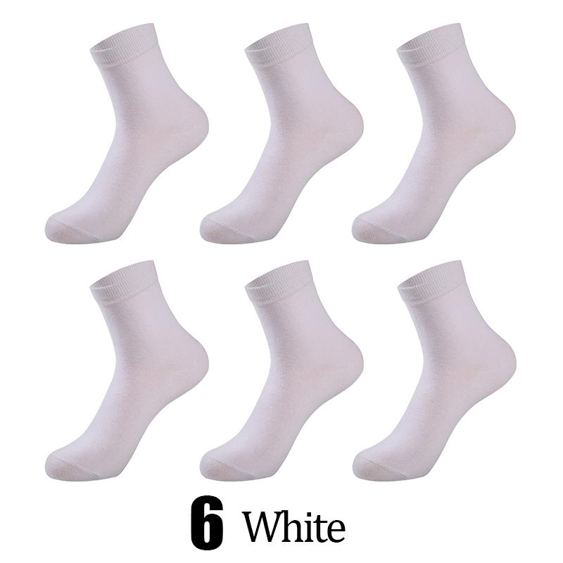 6 Paar Herrensocken Schwarz Weiß Grau Business Men Tube Socken Weich Atmungsaktiv Frühling Sommer für Männersocken Übergröße