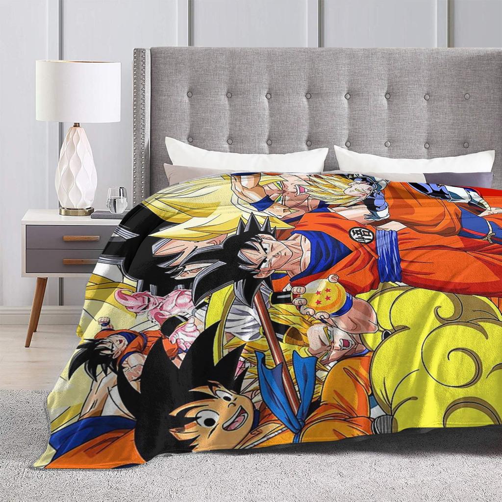 Goku Vegeta DBZ Blankets Fleece Super Warm Throw Blanket for Bedding Couch Bedroom Quilt