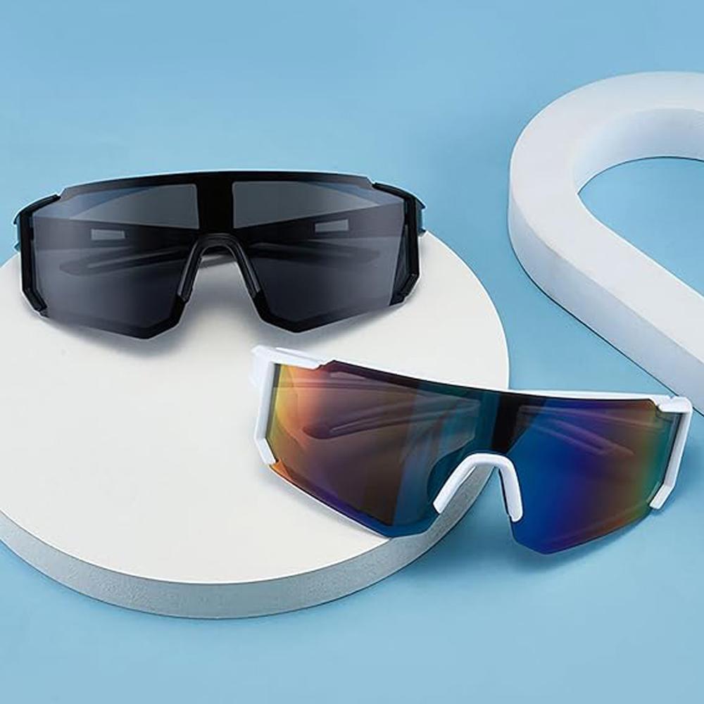 YEZIXIN Cycling Sunglasses UV400 Sports Bike Glasses Outdoor Windproof Large Frame Bicycle Eyewear for Men and Women