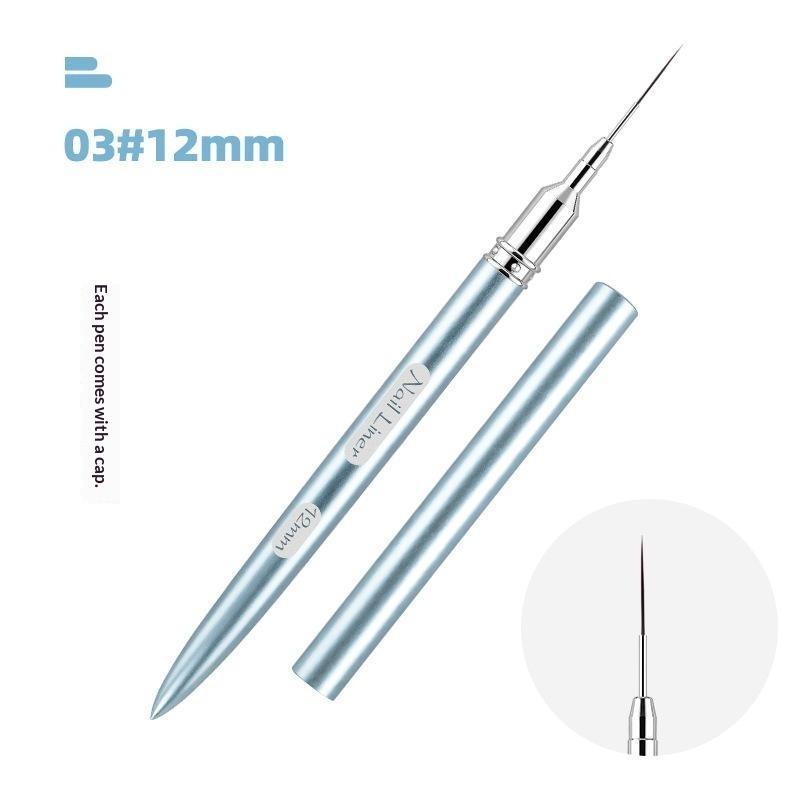 Professional Nail Art Liner Brush Ultra Thin Precision Drawing Pen 6/9/12/15/18/25mm for Nail Salon Commercial Use