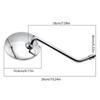 Motorrad Seitenspiegel Ersatz Für T100 8Mm Chrom Motorrad Rückspiegel Motorradzubehör