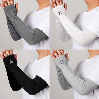 Sommer Unisex Armlinge Kühlend Anti-UV Schnelltrocknend Atmungsaktiv für Radfahren Outdoor Laufen Abdeckung Angeln Elastische Armabdeckung W2G3