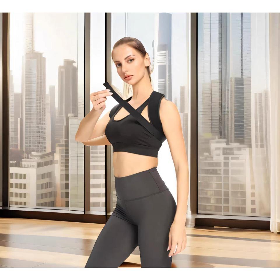 Back Posture Correction Belt Adjustable Unisex Breathable Hunchback Prevention Neck Shoulder Support for Home Office