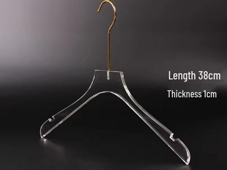 Non-Slip Transparent Acrylic Hanger: High-End Crystal Design for Men s & Women s Clothing One Piece