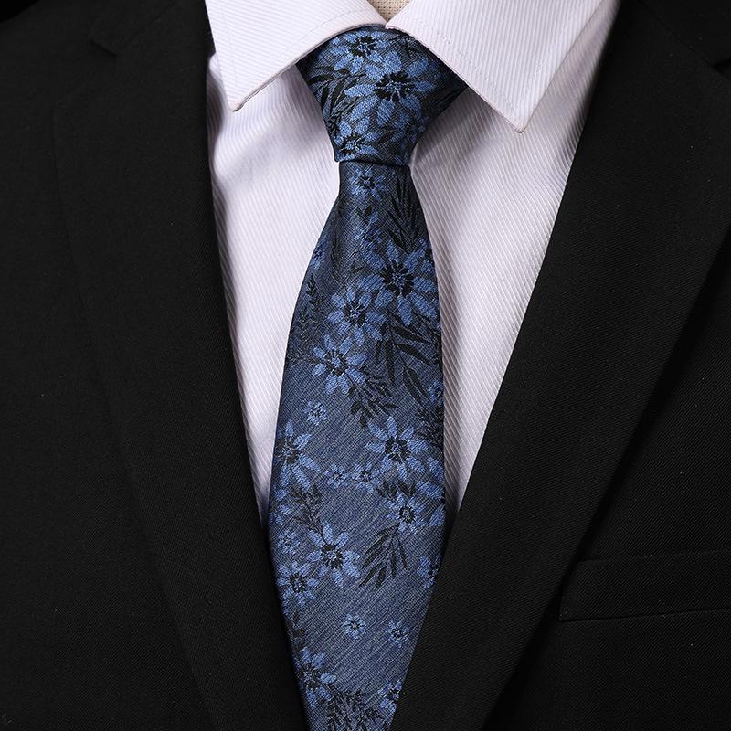 Fashion Versatile Casual Men And Women Retro Hong Kong Style Business Dress Groom Wedding Korean Version 8Cm Hand-Patterned Tie