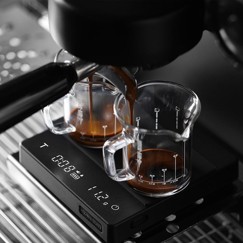 MHW-3BOMBER Mini Coffee Scale, Digital Drip Scale, High-Precision Weighing Instrument with 0.1g Accuracy, 0.3g-2000g Measurement Range, and Timer