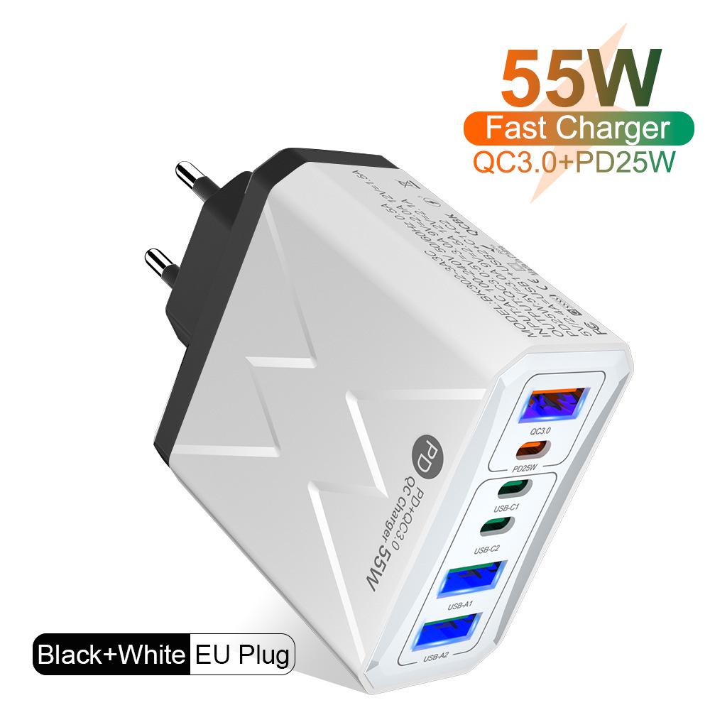 65W PD Charger with QC3.0 for Fast Charging Phone & Tablet - EU Standard