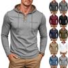 Men's Hooded Shirt Loose Fit Casual Long Sleeve for Outdoor Fall Winter