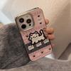 Fair Isle Cartoon Apple 16 Mobile Phone Case 17promax Leather 15 Suitable for IPhone13 Electroplated Hard 11 Couple Style