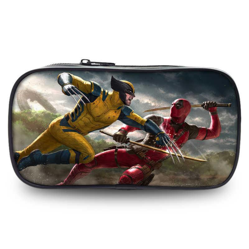 Deadpool And Wolverine Large Capacity Oxford Fabric Pencil Case For Students