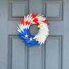 250th Anniversary Eagle Wreath 4th of July Hanging Door Sign for Front Door Patriotic Red Blue White Flag Wreath for Memorial Day Independence Day