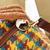Damentasche neue kleine quadratische Tasche karierte Handtasche Kissen-Tasche Cord Messenger Bag Mode