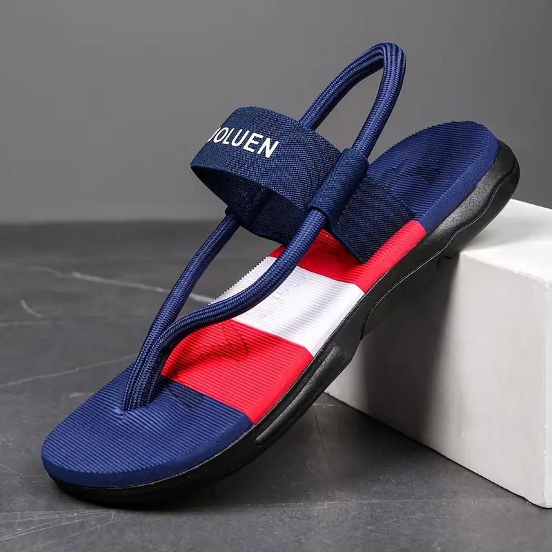 Soft Sole Flip Flops For Men Outdoor Beach Flat Shoes Male Anti-Slips Indoor Home Slippers Ankle Wrap Sandals Cozy Slide