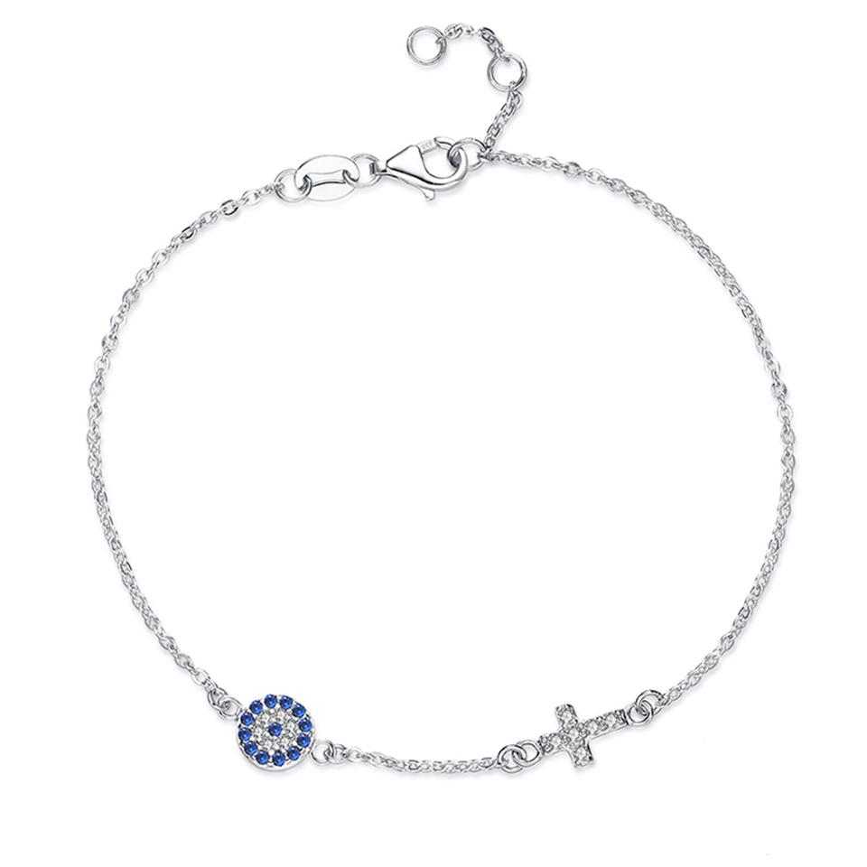TONGZHE Mode Damarmband 925 Sterling Silver Hamsa Onda Ögat Armband Turkiet Smycken Handarmband För Kvinnor Pulseras 2020