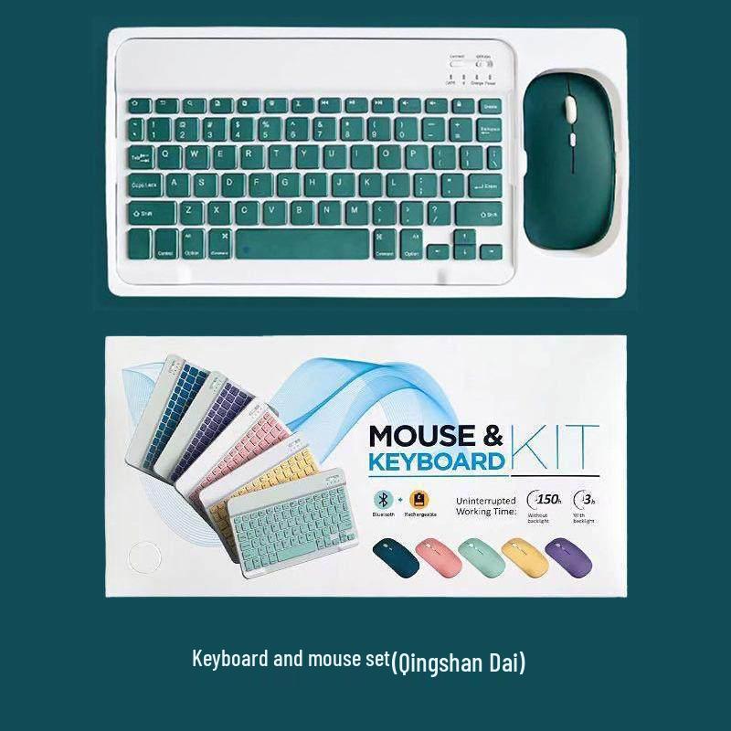 Wireless Bluetooth Keyboard & Mouse for Tablets and Phones - Silent, Rechargeable