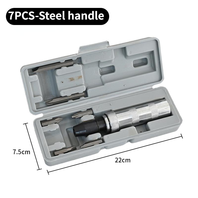 Jeu de tournevis à impact Robuste Tournevis à chocs Embouts ciseau Kit d'outils Extracteur de vis plate