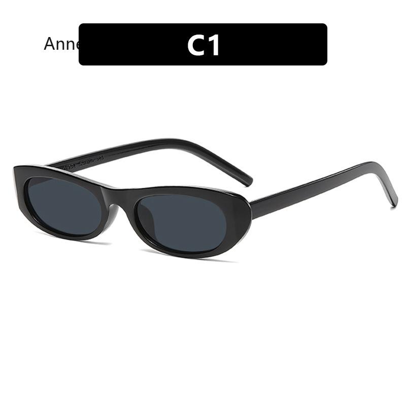 New Retro Oval Frame Sunglasses Personalized Small Frame Trend Versatile Street Shooting Sun Glasses Female güneş gözlüğü