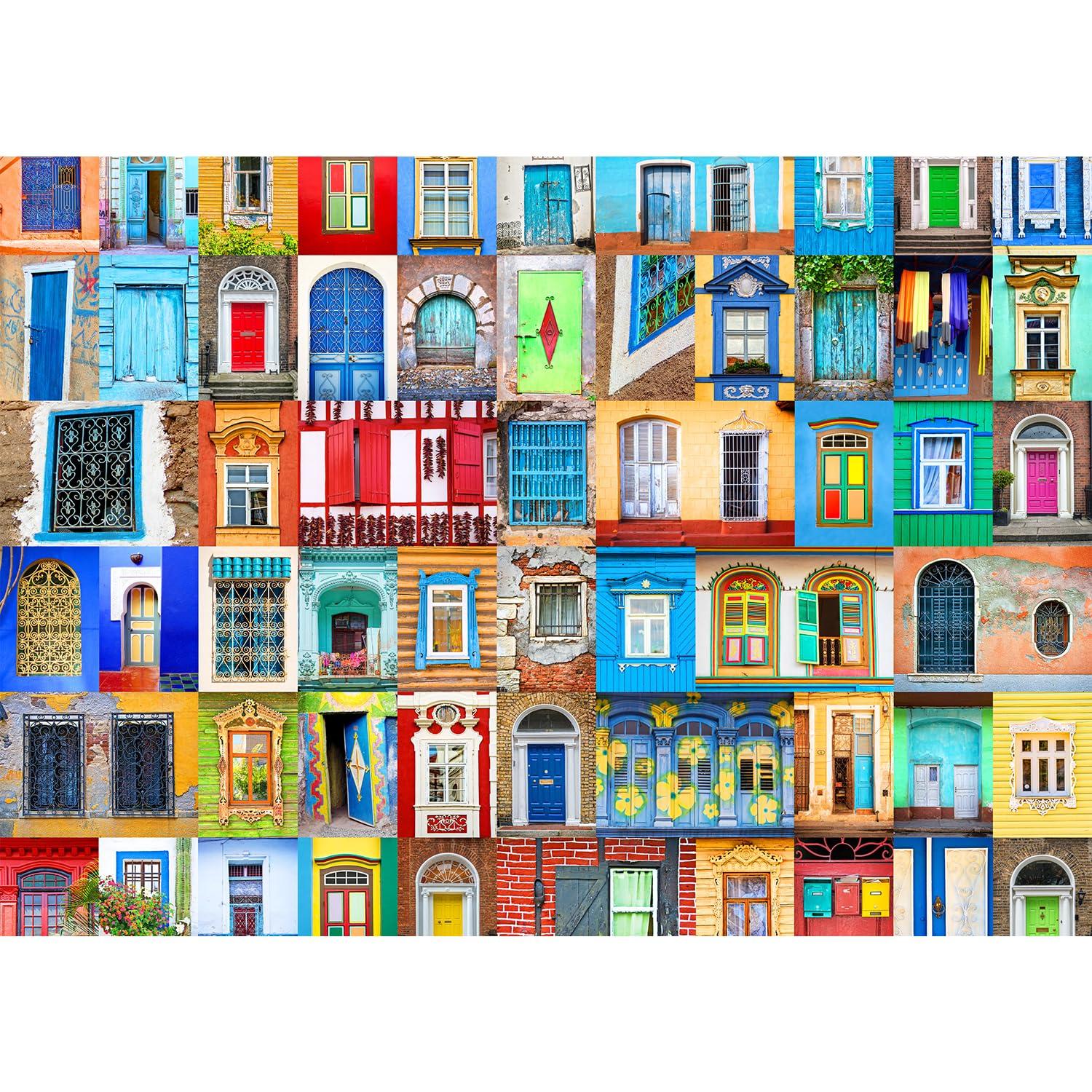

MISITU Jigsaw 1000 Landscape Stylish Interior Windows and Doors of the World x 70 Puzzle, Pieces, Puzzle, Gift, Present, Birthday, Anniversary, синий