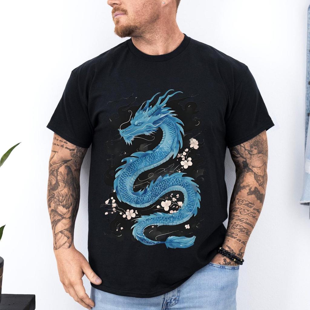 #26 T-shirt,Chinese Dragon Graphic Tee,Unisex Heavy Cotton ShirtPerfect for Casu