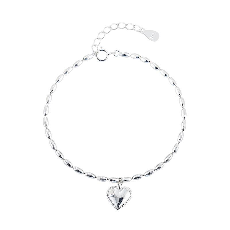 Rice Grain Love Girlfriend Bracelet Female Student Cute Design Sense Niche Design Retro Peach Heart Bracelet Tide