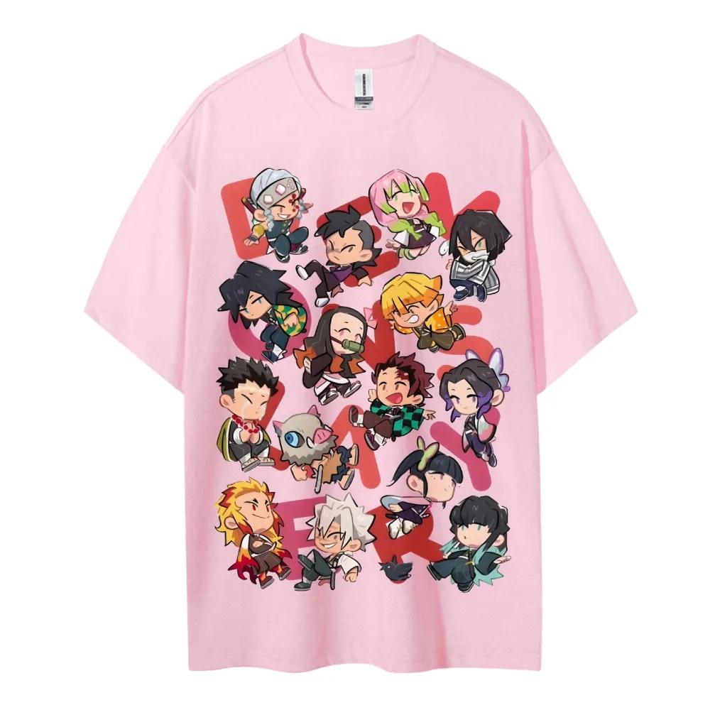 New Demon Slayer Japanese Hot-blooded Anime Classic Characters Sports Casual Short-sleeved Comfortable Half-sleeved Popu