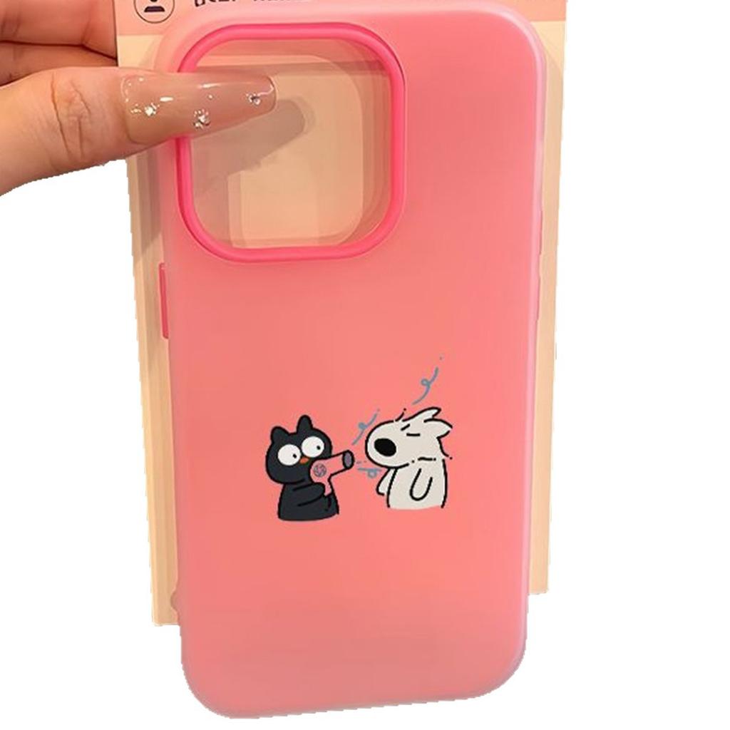 Jelly 2-in-1 for IPhone Protective Case High-end Silicone for Apple Mobile Phone Protective Case Three-piece Set Ins Style