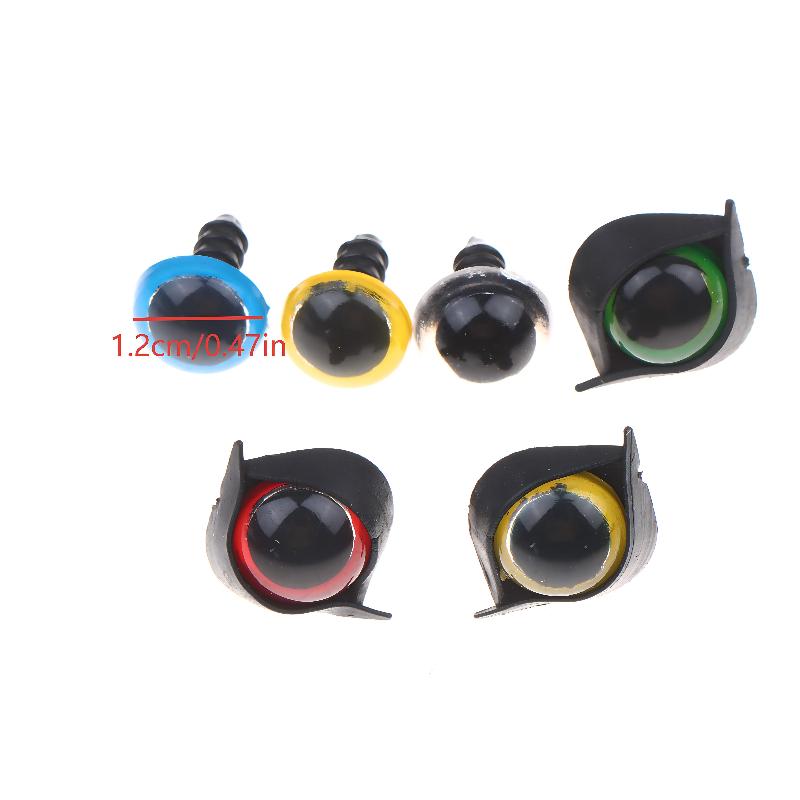 100Pcs 12mm Plastic Eyes for Bear Animal Dolls Safety Type with 50Pairs Suitable for Professional DIY Craft Making