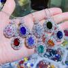 European & American Style Colored Zircon Pendant Necklace - Classic, Elegant Female Fashion Design