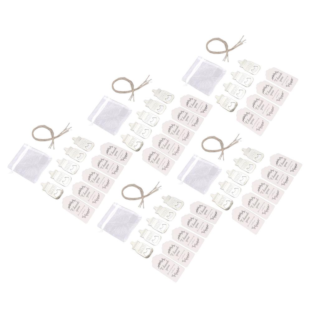 24 Set Baby Bottle Opener Zinc Alloy Cute Baby Bottle Shaped Bottle Opener Baby Shower Return Gift