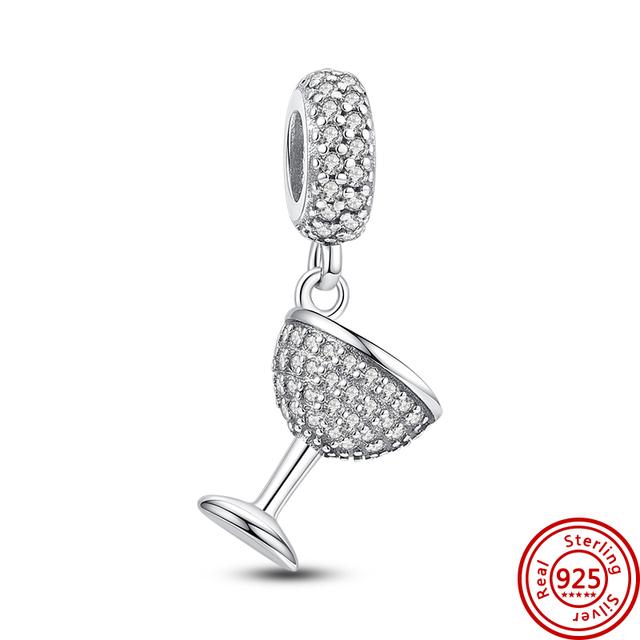 Νέα 925 Silver Heart ψηλοτάκουνα Animal Pavé Beads Fit Charm βραχιόλι Γυναικεία μόδα κοσμήματα