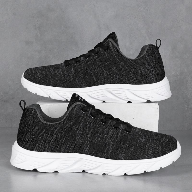 New sports and leisure summer men's breathable hollow comfortable mesh fly-woven running shoes travel men's shoes
